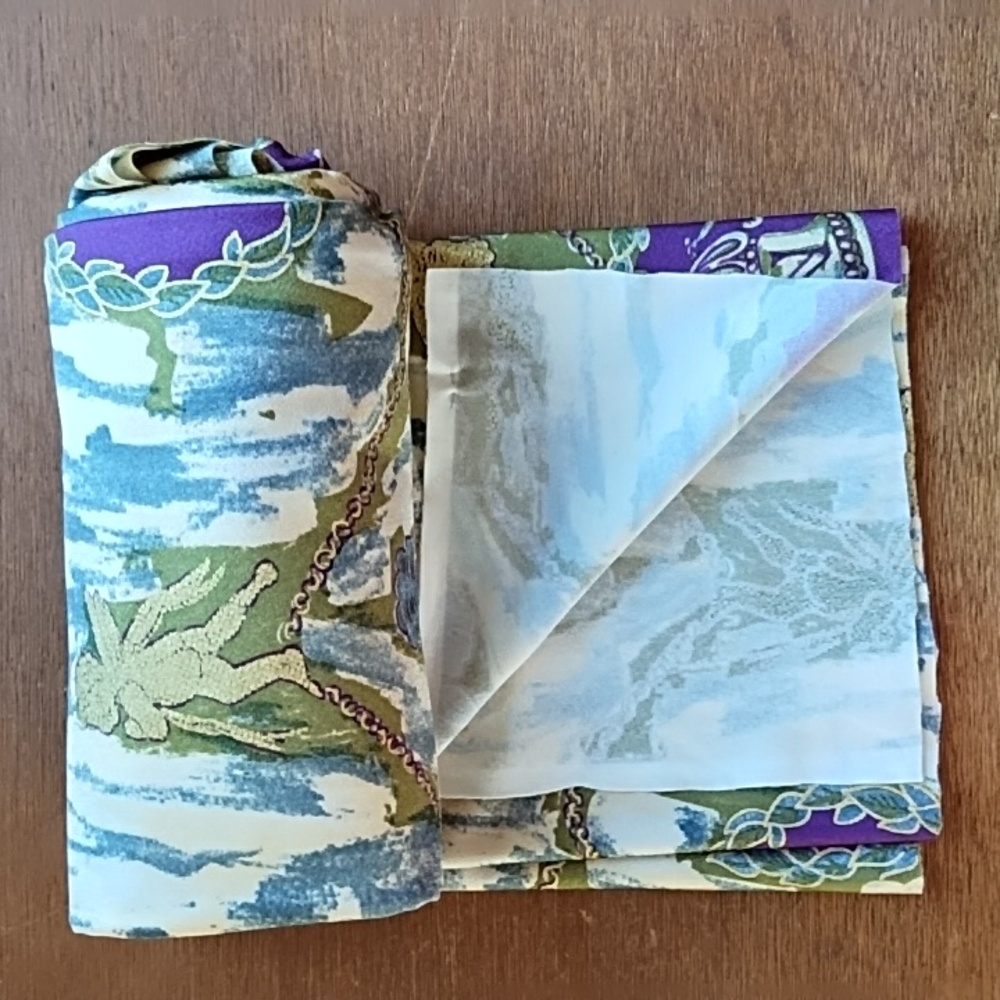 58"W x 42"L Baroque cherub 4 way stretch swimwear fabric from Paris
